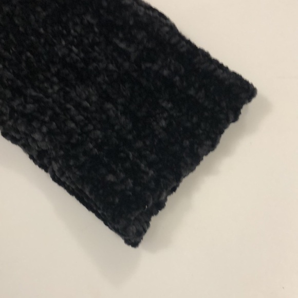 Saks Fifth Avenue S Chenille Dark Charcoal Grey Sweater Cozy Excellent Condition - Picture 5 of 11
